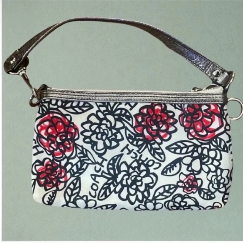 Coach Floral Print Poppy Graffiti Handbag - Picture 2 of 7